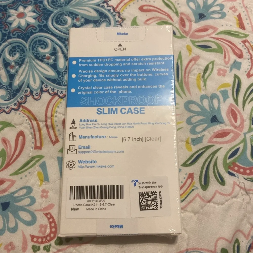 Mkeke Clear Slim Case for iPhone 13 New